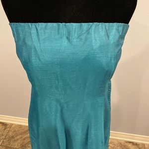 Teal Strapless Dress